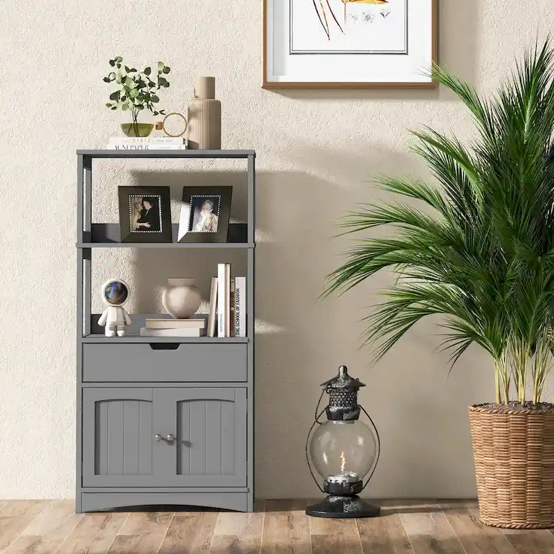 Bathroom Storage Cabinet with Drawer, Shelf and Cupboard