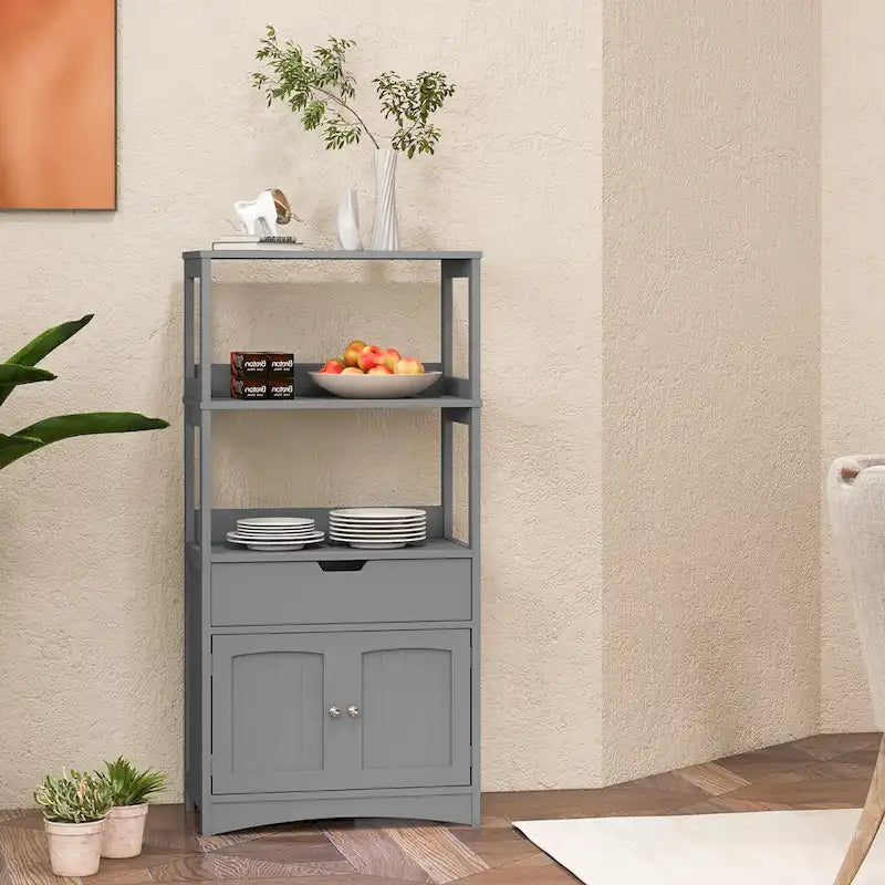 Bathroom Storage Cabinet with Drawer, Shelf and Cupboard