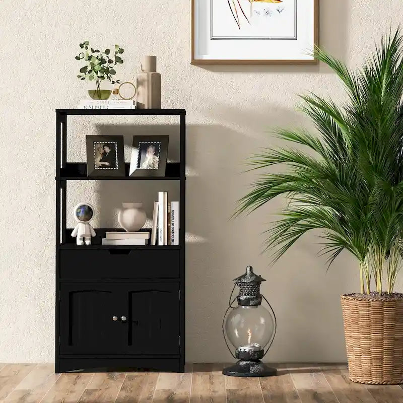 Bathroom Storage Cabinet with Drawer, Shelf and Cupboard