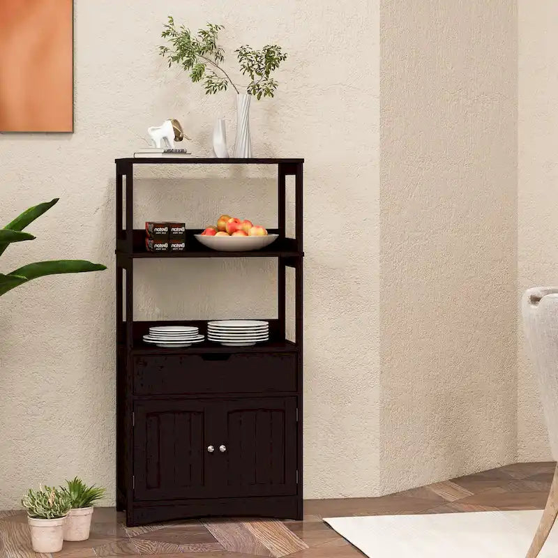 Bathroom Storage Cabinet with Drawer, Shelf and Cupboard