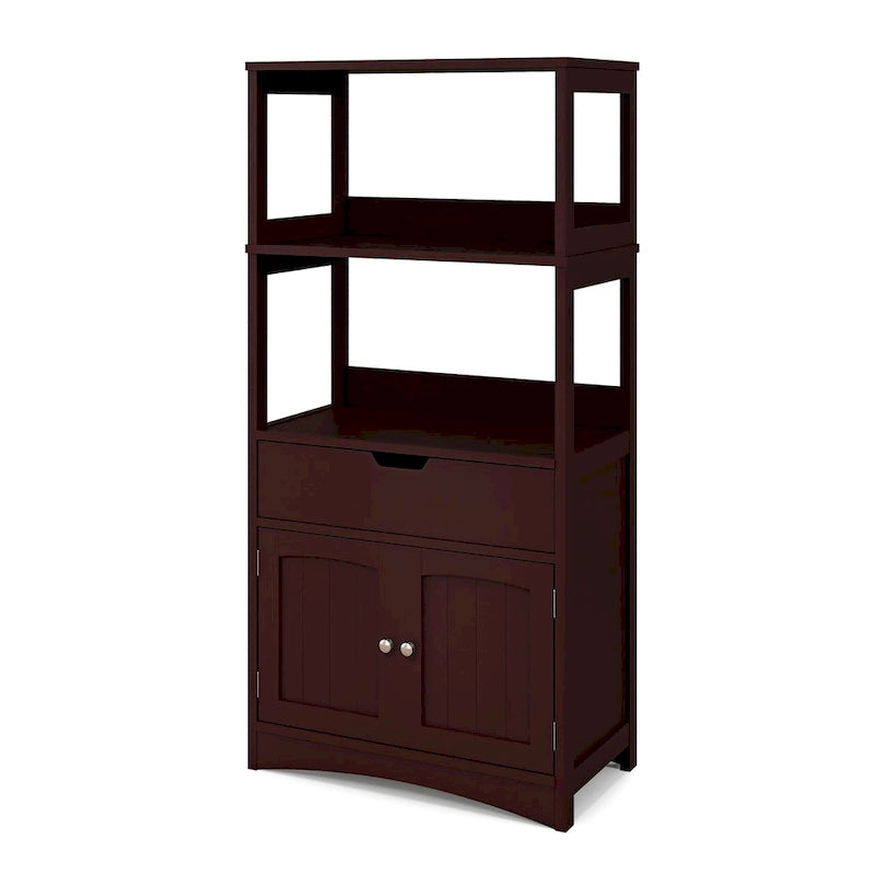 Bathroom Storage Cabinet with Drawer, Shelf and Cupboard