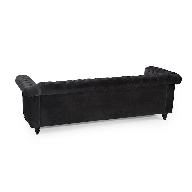Chesterfield 3-Seater Sofa with Button Tufting and Nailheads