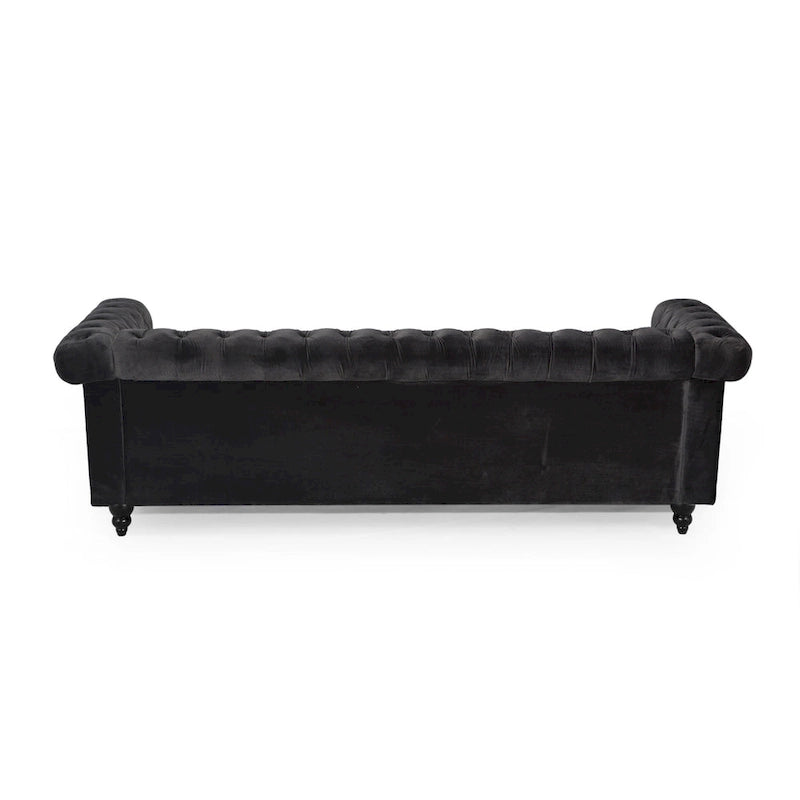 Chesterfield 3-Seater Sofa with Button Tufting and Nailheads