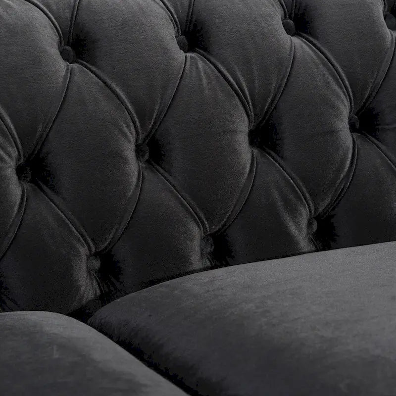 Chesterfield 3-Seater Sofa with Button Tufting and Nailheads