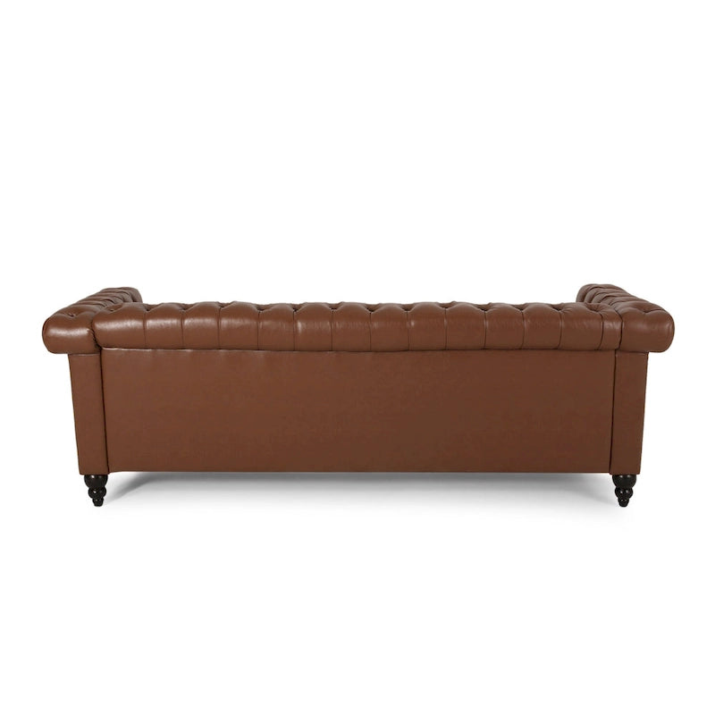 Chesterfield 3-Seater Sofa with Button Tufting and Nailheads