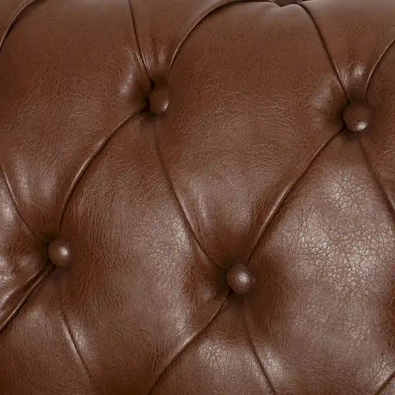 Chesterfield 3-Seater Sofa with Button Tufting and Nailheads