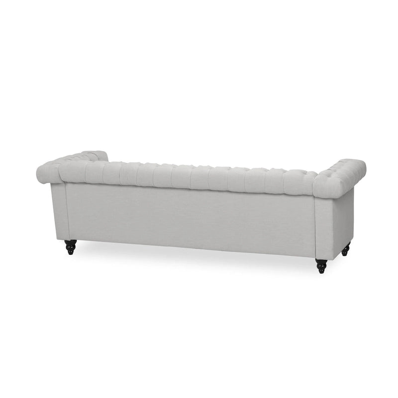 Chesterfield 3-Seater Sofa with Button Tufting and Nailheads