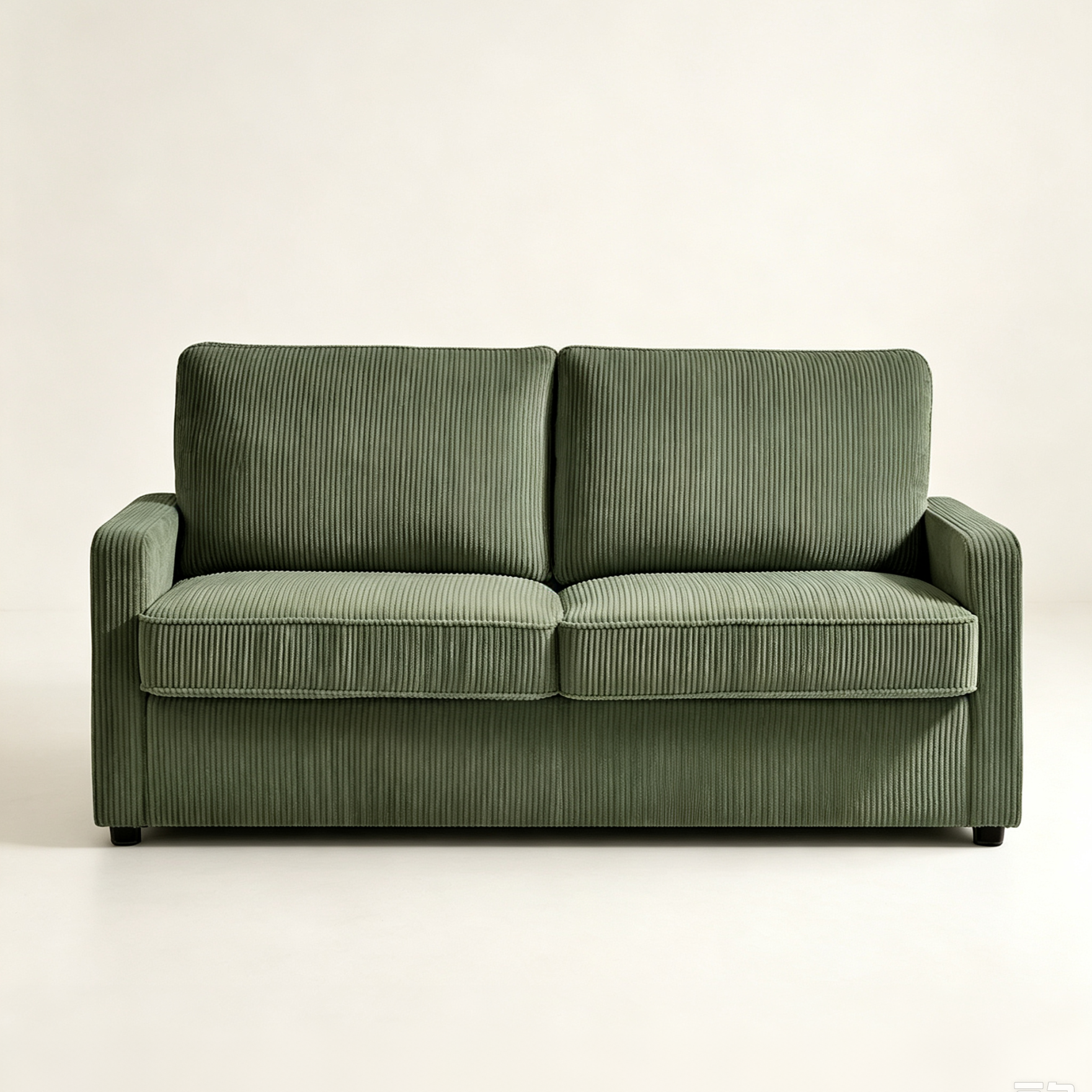 Corduroy 70 Inch Square Arms Sofa Bed