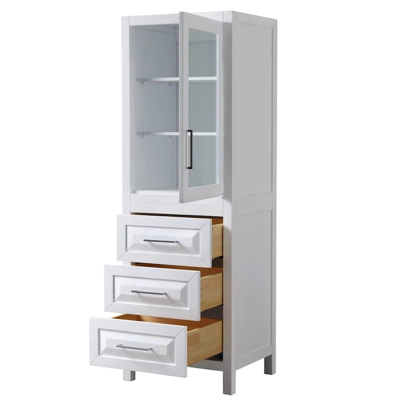 Linen Tower with Cabinet Storage and 3 Drawers