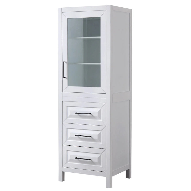 Linen Tower with Cabinet Storage and 3 Drawers