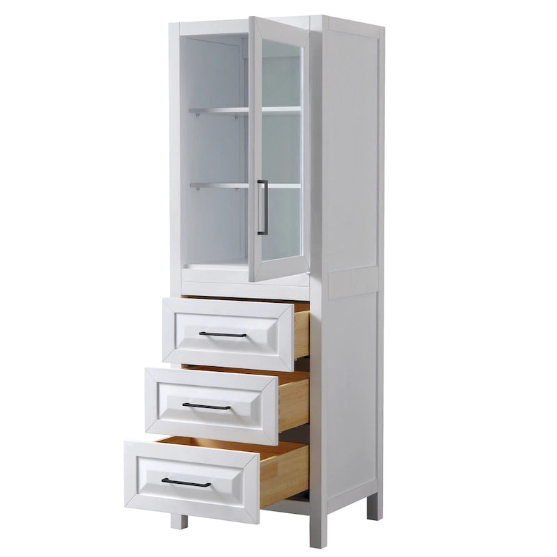 Linen Tower with Cabinet Storage and 3 Drawers