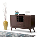 Masivní dřevěný příborník/bufet ve stylu Mid-Century Modern, šířka 137 cm, s vinotékou