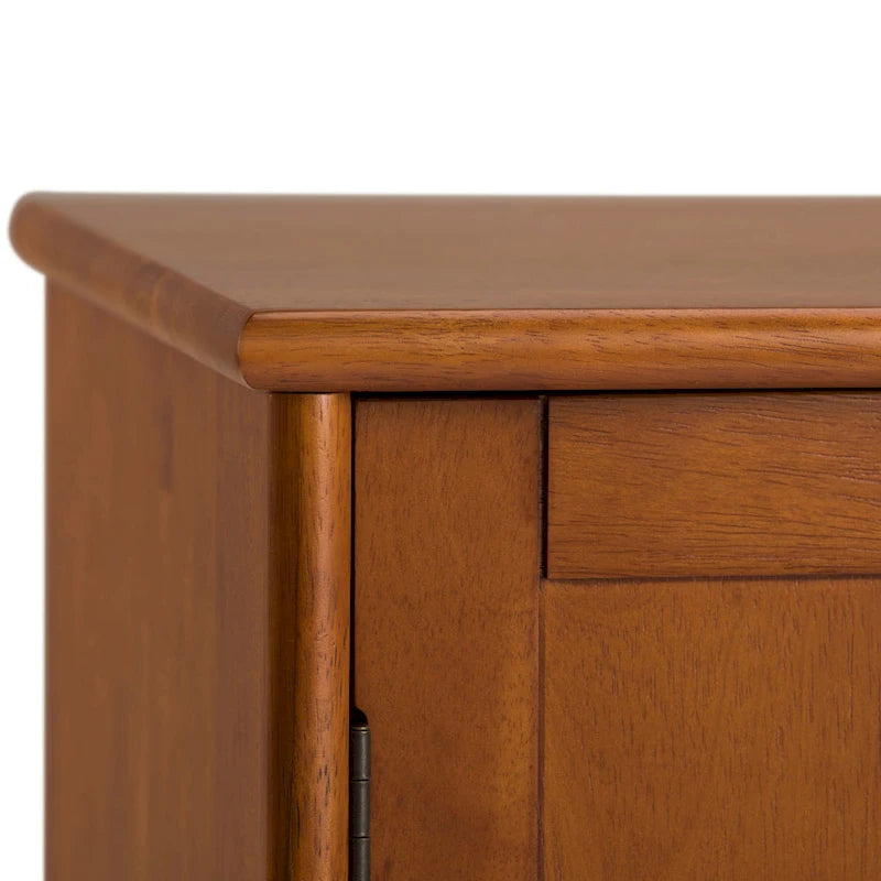 Masivní dřevěný příborník/bufet ve stylu Mid-Century Modern, šířka 137 cm, s vinotékou