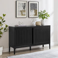 Mid-Century Modern Sideboard with Sliding Doors and Adjustable Shelves