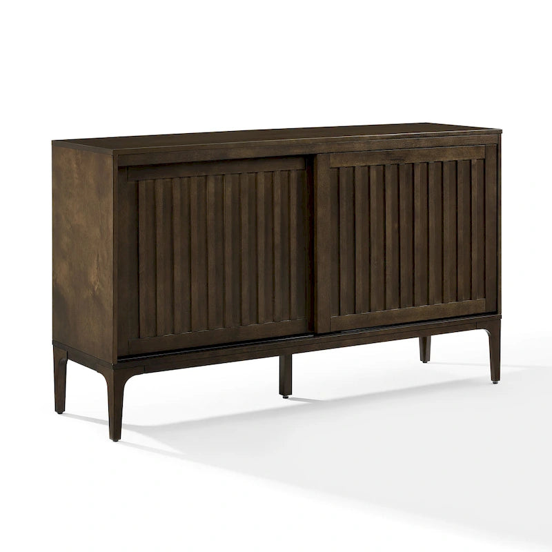Mid-Century Modern Sideboard with Sliding Doors and Adjustable Shelves