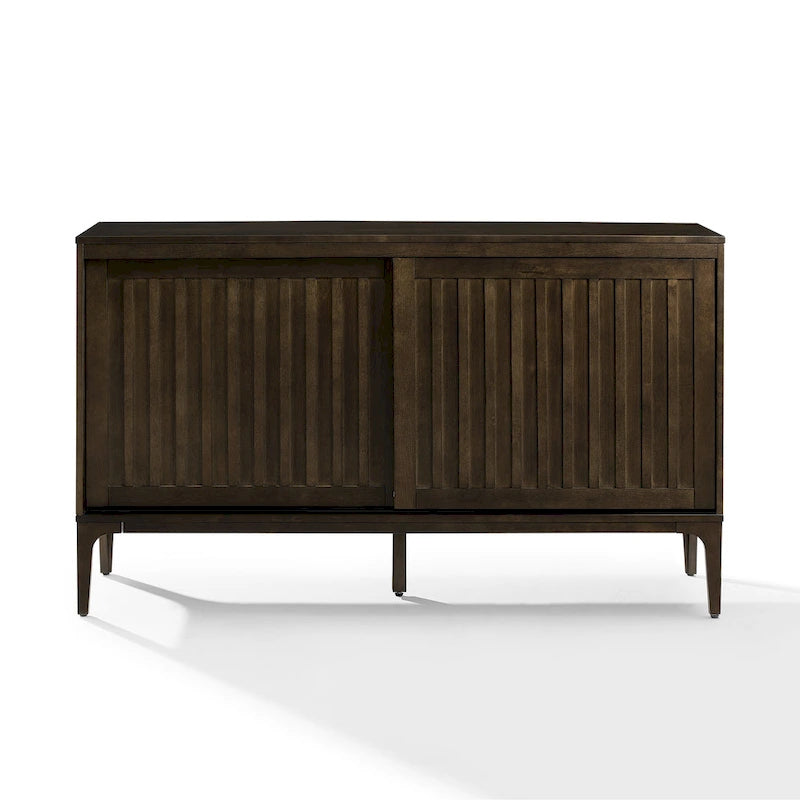 Mid-Century Modern Sideboard with Sliding Doors and Adjustable Shelves