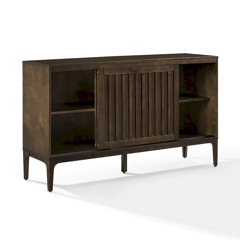Mid-Century Modern Sideboard with Sliding Doors and Adjustable Shelves