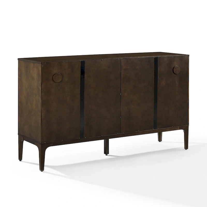 Mid-Century Modern Sideboard with Sliding Doors and Adjustable Shelves