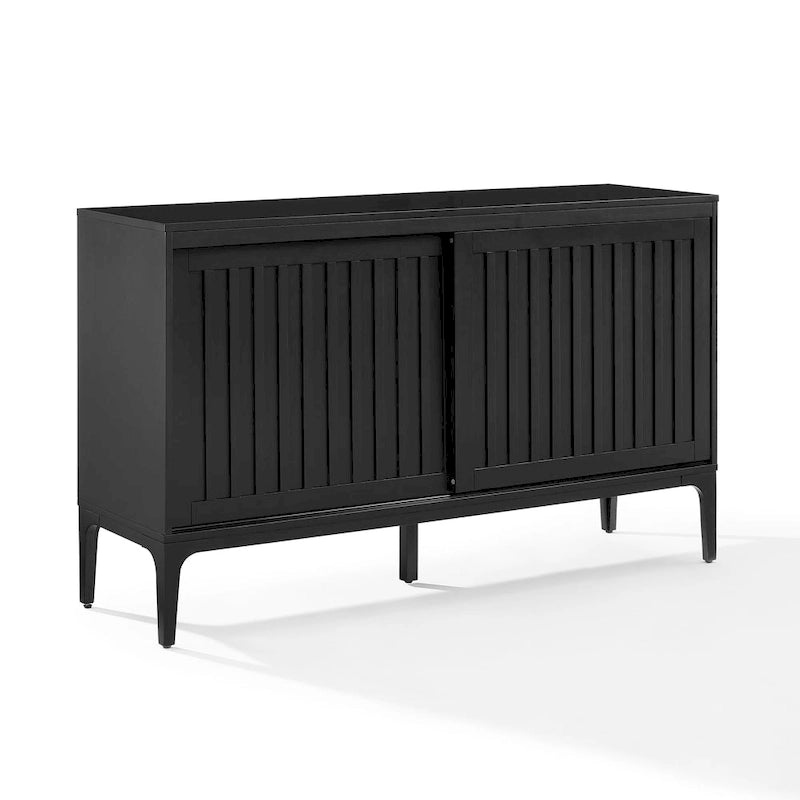 Mid-Century Modern Sideboard with Sliding Doors and Adjustable Shelves