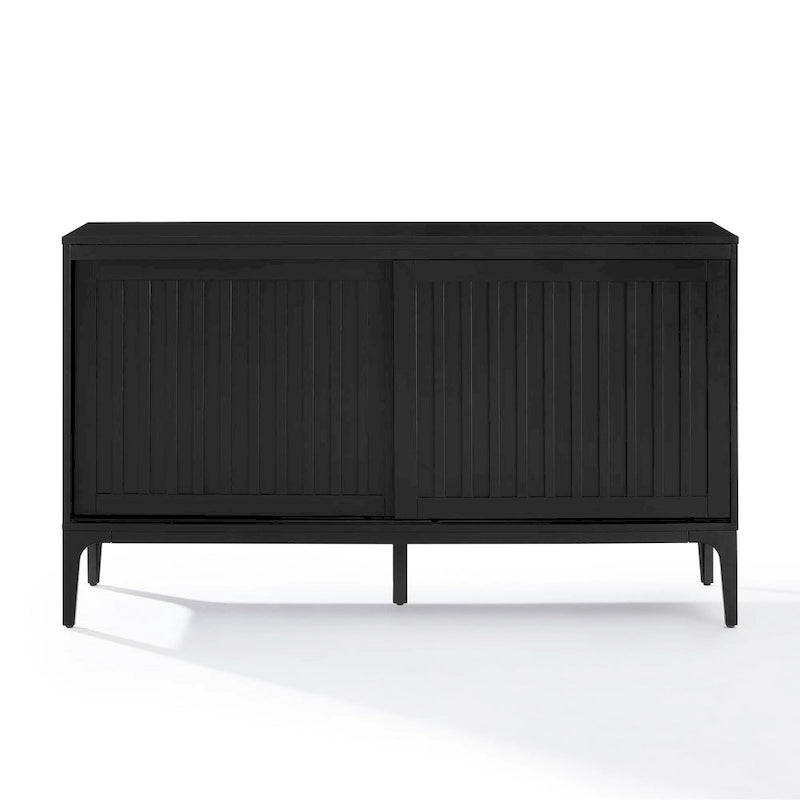 Mid-Century Modern Sideboard with Sliding Doors and Adjustable Shelves