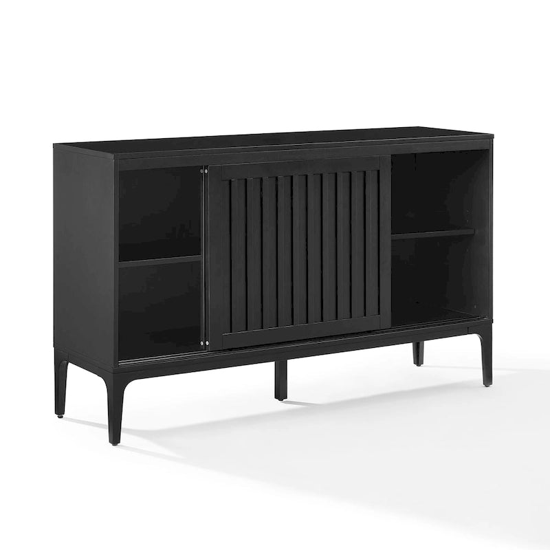 Mid-Century Modern Sideboard with Sliding Doors and Adjustable Shelves