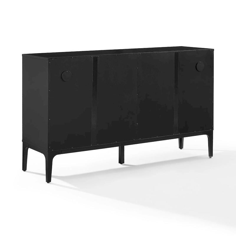 Mid-Century Modern Sideboard with Sliding Doors and Adjustable Shelves
