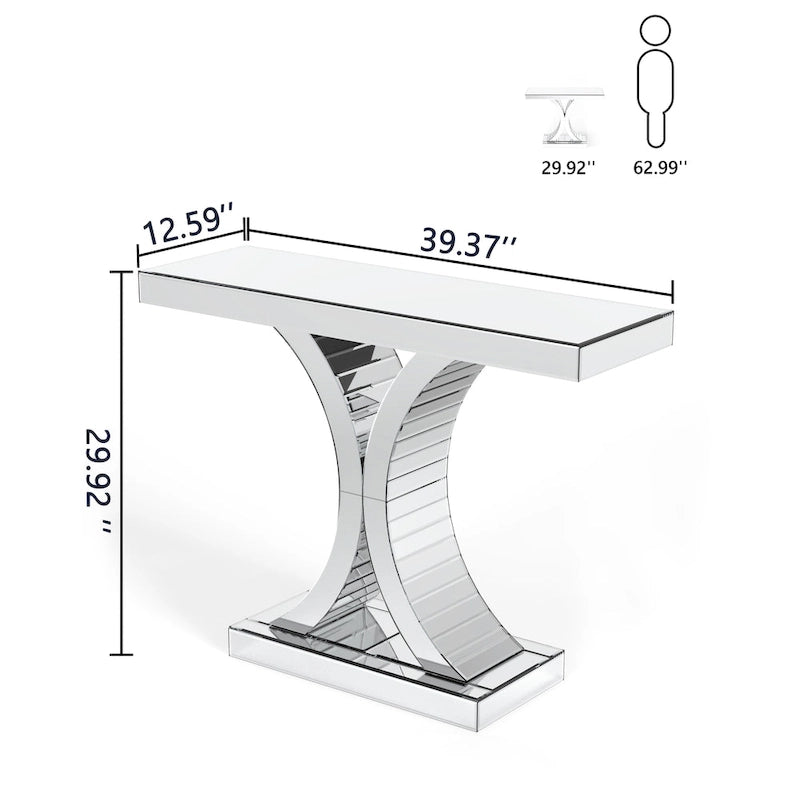 Mirrired Entryway Console Table Accent Table Sofa Table