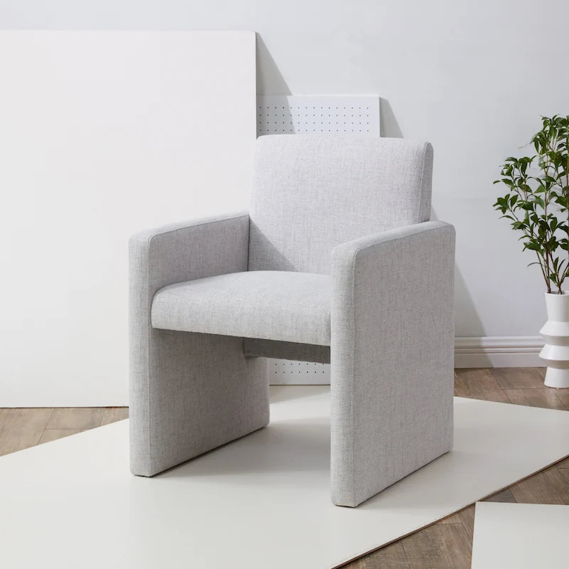 Linen Upholstered Arm Chair - 26W x 25D x 33H