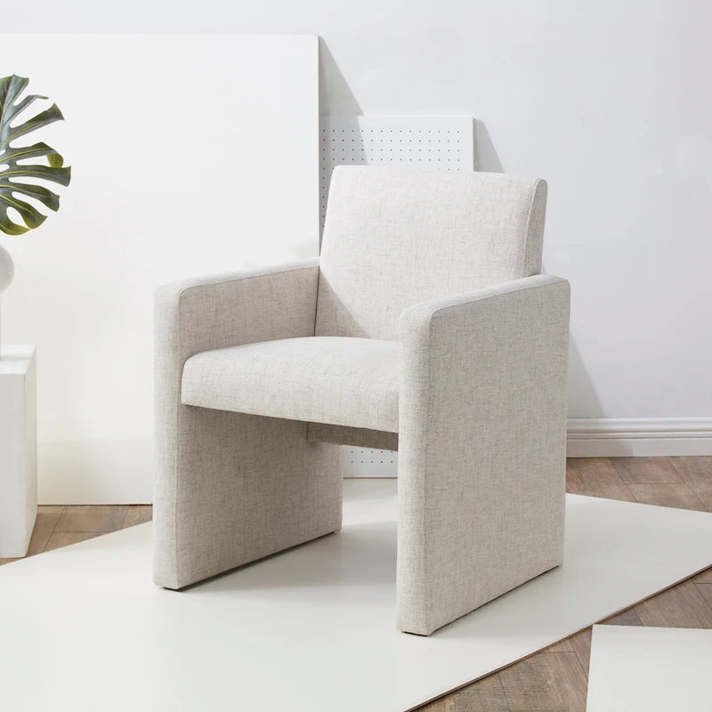 Linen Upholstered Arm Chair - 26W x 25D x 33H