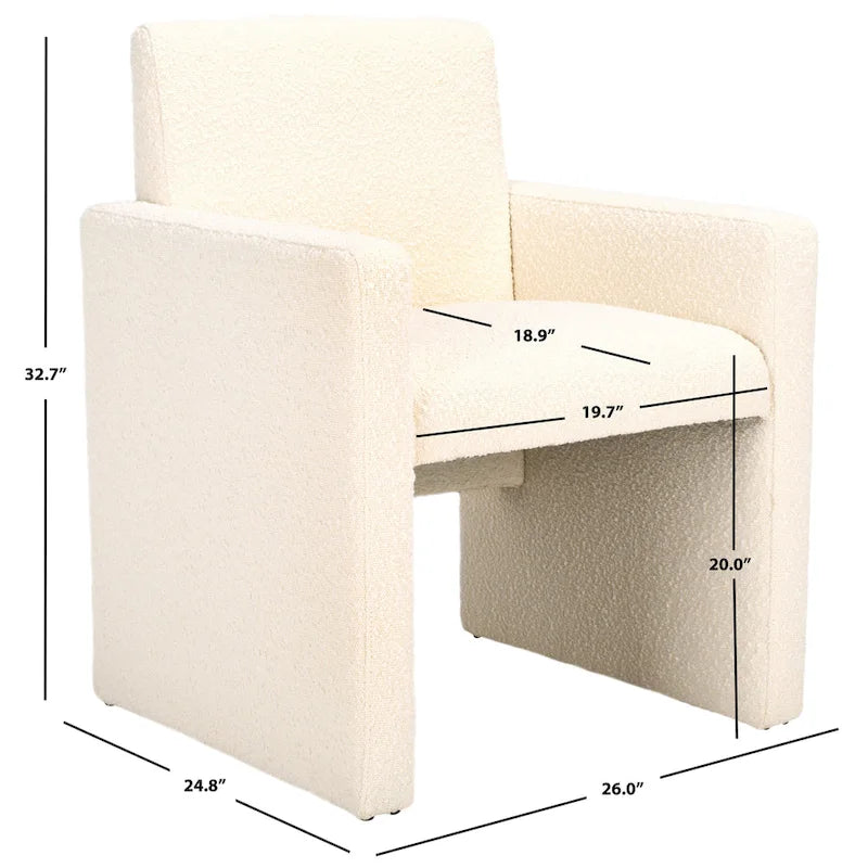 Linen Upholstered Arm Chair - 26W x 25D x 33H