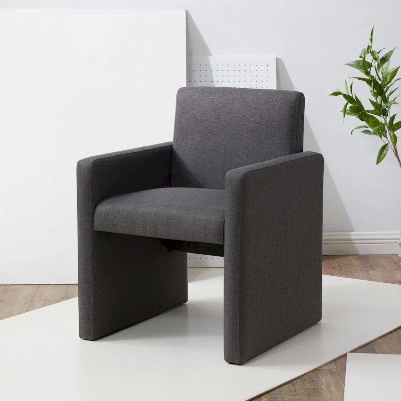 Linen Upholstered Arm Chair - 26W x 25D x 33H