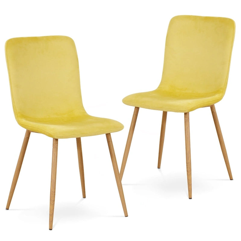 Mid Century Upholstered Velvet Armless Dining Chair for Living Dining Room