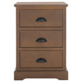 Grey 3-Drawer Storage Side Table