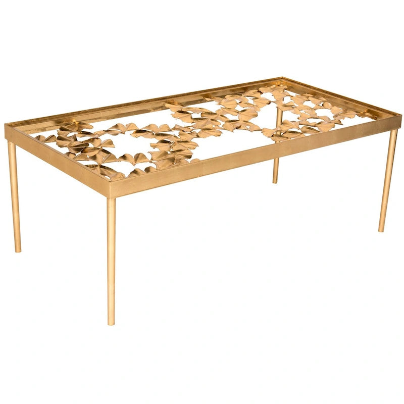 Antique Gold Leaf Coffee Table - 48W x 24D x 18H