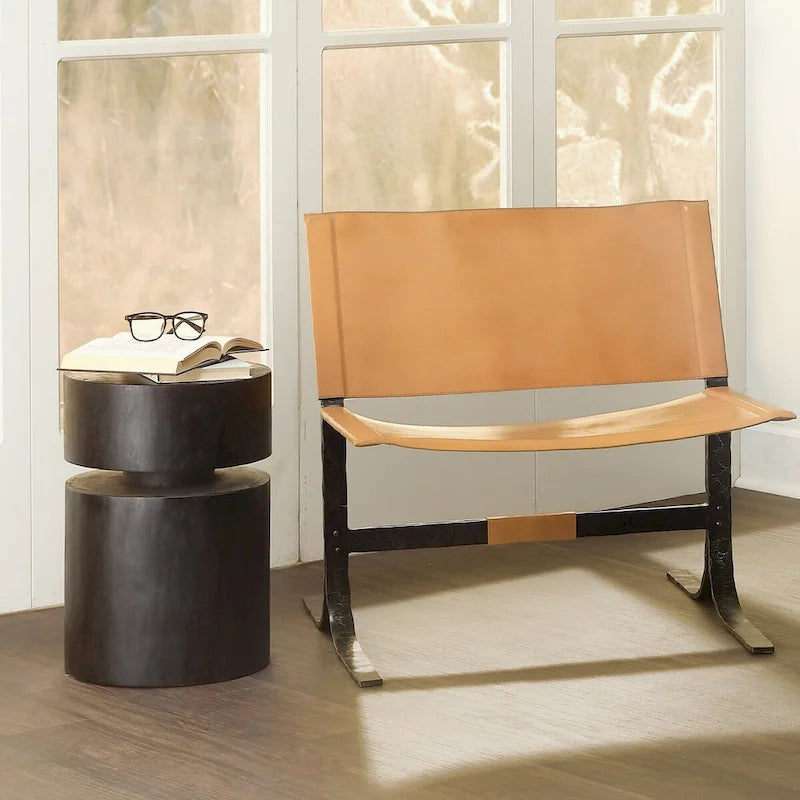 Jamie Young Dylan Wood Round Side Table