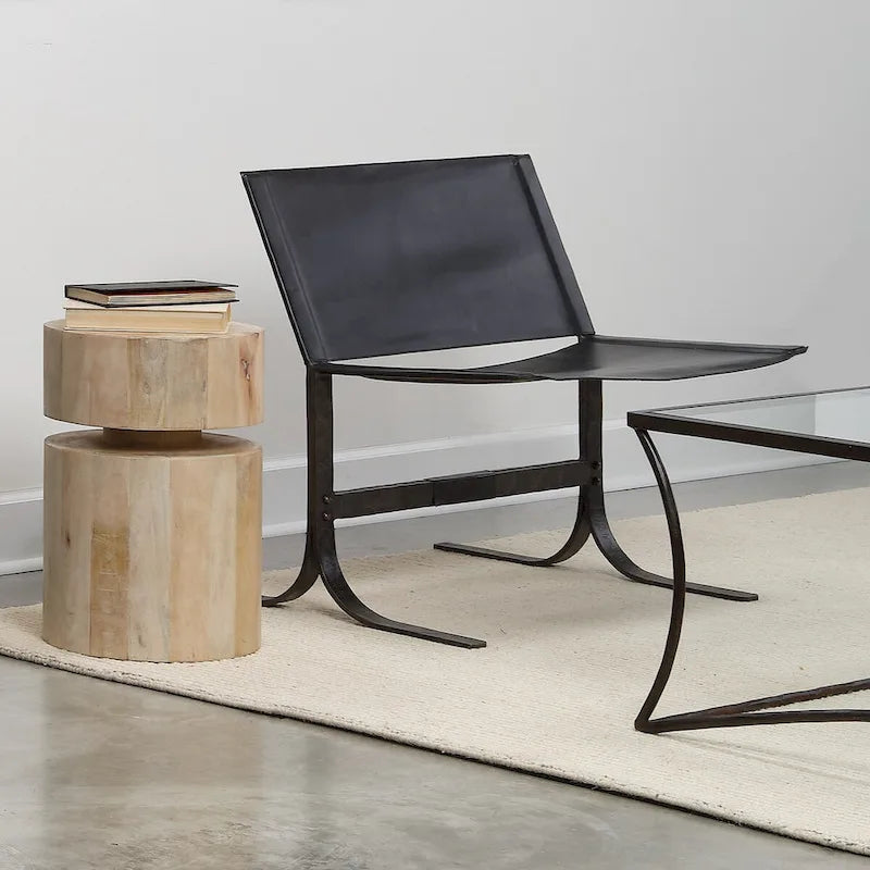 Jamie Young Dylan Wood Round Side Table