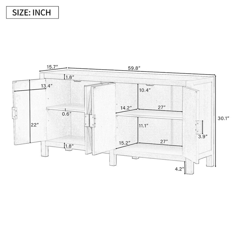 Sideboard Cabinet with Adjustable Shelves