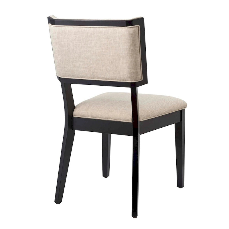 Contemporary Upholstered Dining Chairs with Rubberwood Frame, Set of 2