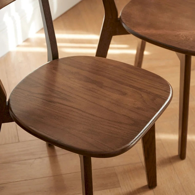 Dining chair wooden FAS grade natural wood solid chair table chair wooden living room chair simple and natural 46.5 * 54 * 80cm