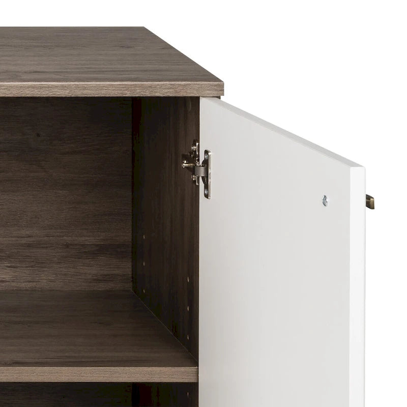 Vysoká komoda/příborník Mid-Century Modern se 4 dvířky, 163 cm (Š) x 81 cm (V) x 41 cm (H)