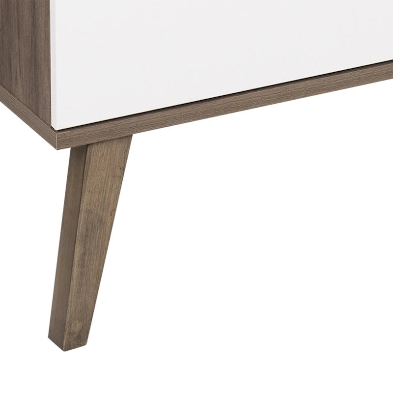 Vysoká komoda/příborník Mid-Century Modern se 4 dvířky, 163 cm (Š) x 81 cm (V) x 41 cm (H)