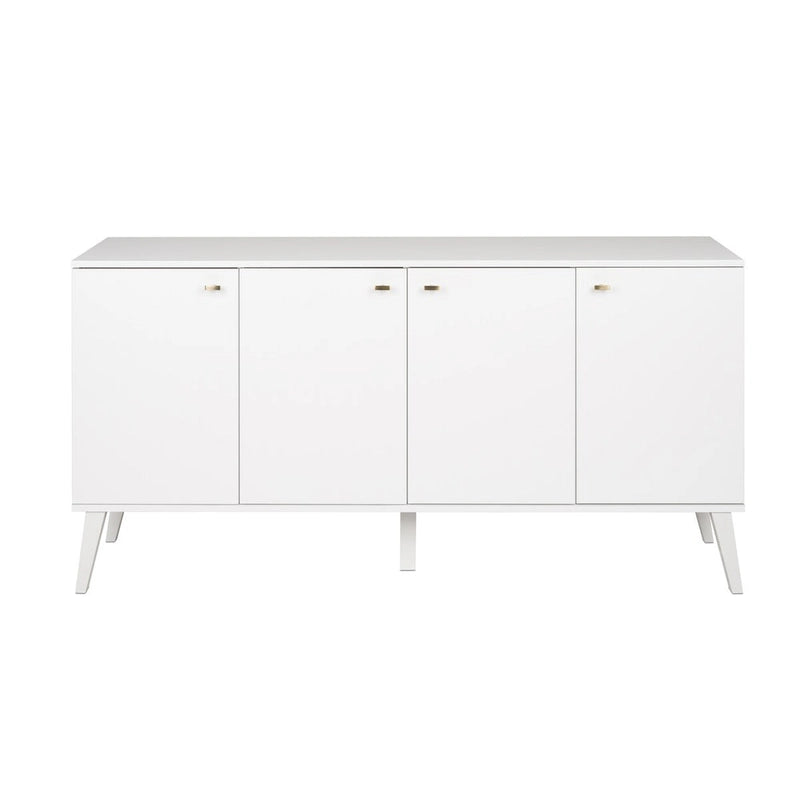 Vysoká komoda/příborník Mid-Century Modern se 4 dvířky, 163 cm (Š) x 81 cm (V) x 41 cm (H)