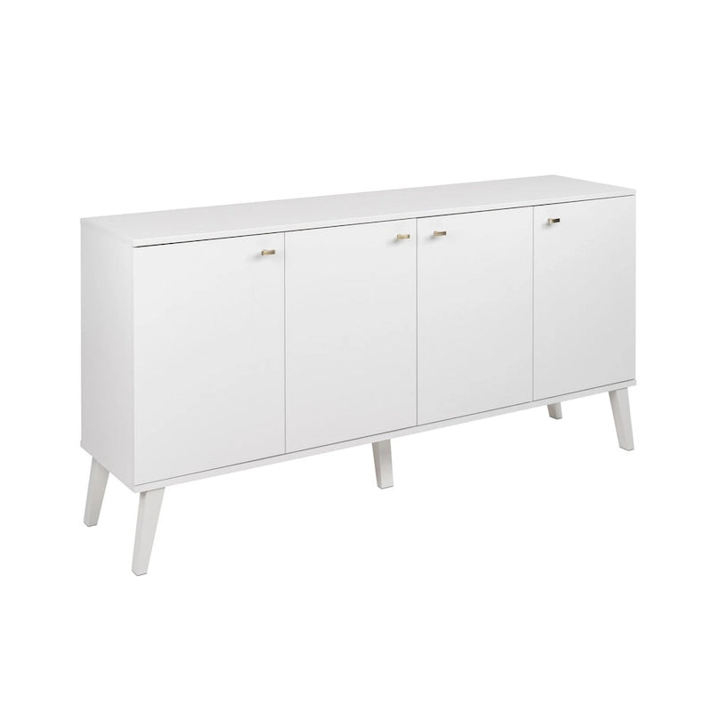 Vysoká komoda/příborník Mid-Century Modern se 4 dvířky, 163 cm (Š) x 81 cm (V) x 41 cm (H)